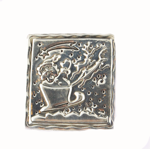 Sterling Silver Pin - Santa in Sleigh - 60% Off!