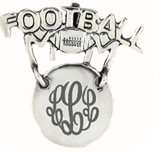 Sterling Silver Football Mom Pin - Save 65%!