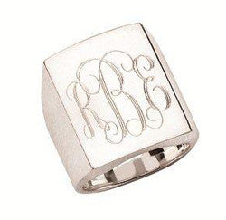 Jane Basch Designs Large Rectangle Ring - FREE Engraving