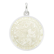 St Christopher Medal-Medium -White