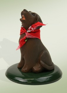 Byers' Choice Chocolate Labrador Dog