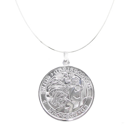 All Sterling Silver St Christopher Medal - Medium