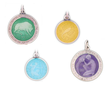 Enamele Zodiac Medals - Two Sizes!