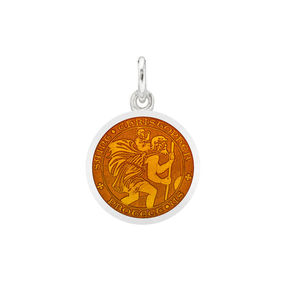 St Christopher Medal French Wire Earrings