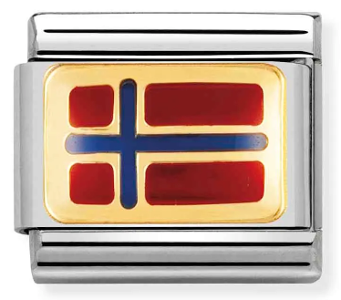 Authentic Nomination International Enamel Flag - Norway