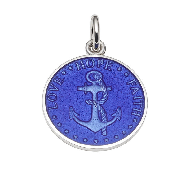 Faith, Hope, Love Enamel Anchor Medals by JT Inman