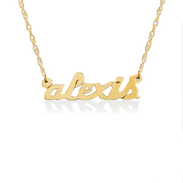 Jane Basch Designs Petite Personal Name Necklace - GOLD