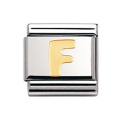 Authentic Nomination Gold Letter - F