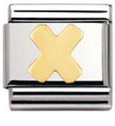Authentic Nomination Gold Letter - X