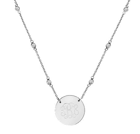 Sterling Silver Mother Of Pearl Disc Necklace | Buy Online | Free Insured  UK Delivery