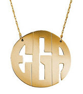 Jane Basch Designs Block Monogram Necklace