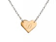 Jane Basch Designs Petite Personal Heart with Initial Necklace - 14K Yellow Gold