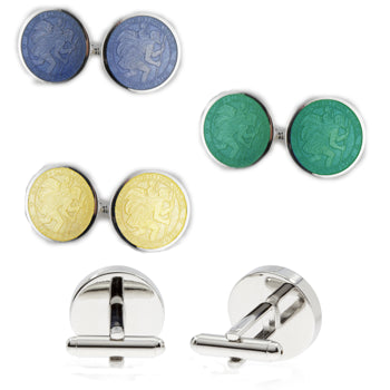 St Christopher Medal Cuff Links