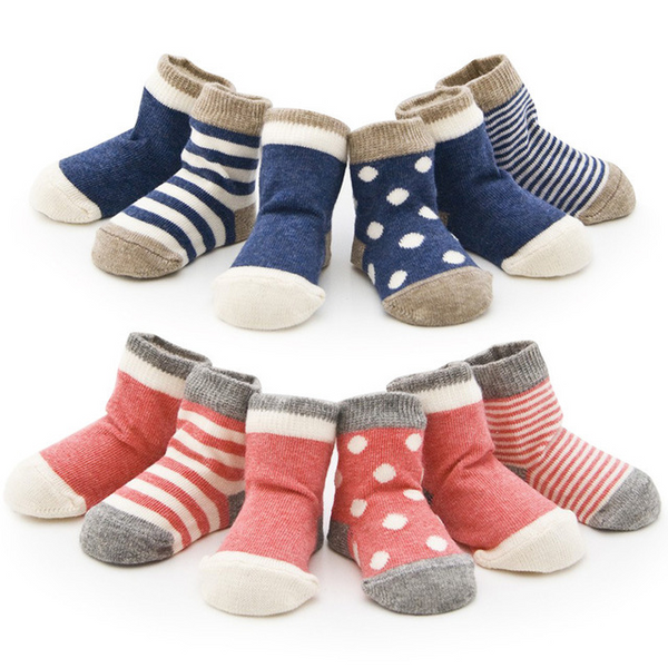 Izzy & Roo Baby Socks and Toddler Socks - Heathered Socks Set of 4 Pair