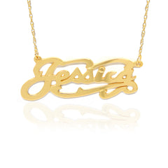 Small Script Nameplate Necklace - Jane Basch Designs