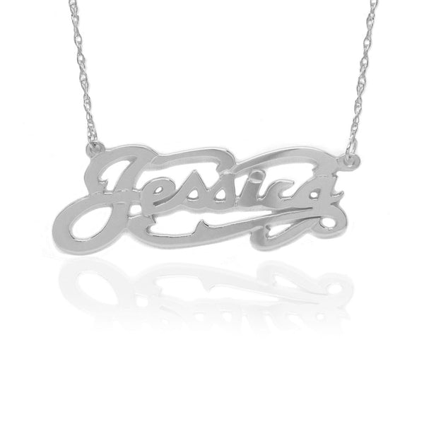 Jane Basch Designs Script Name Necklace - Sterling Silver