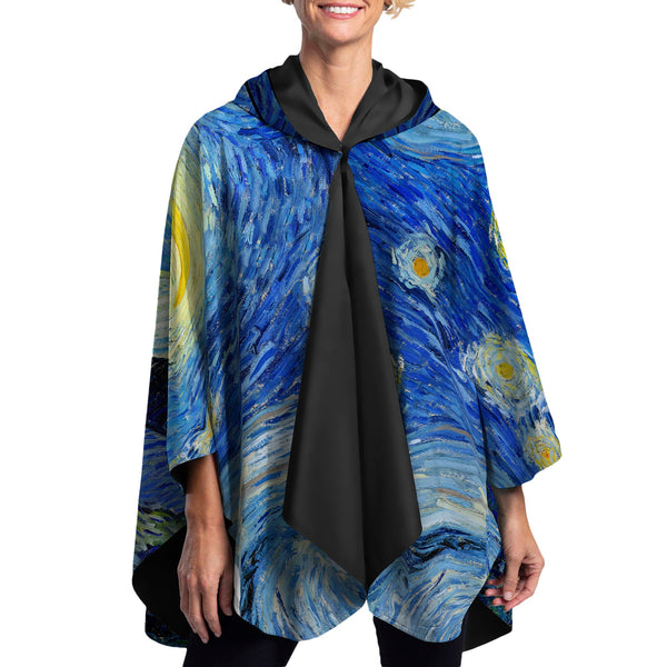 FINE ART RAINCAPER - VAN GOGH STARRY NIGHT TRAVEL CAPE